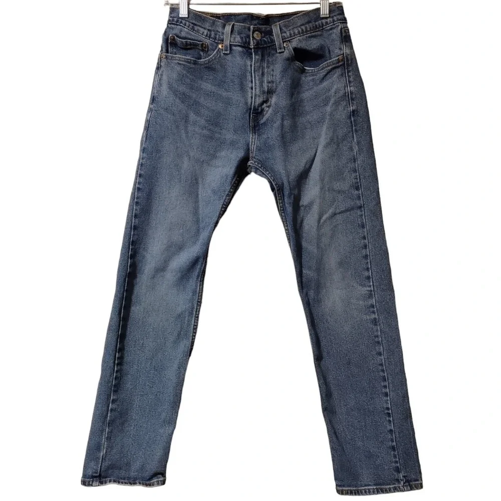 Levi‎ Strauss & Co. Jeans Men's 29x30 Relaxed 505 Pocket Blue Denim Whiskering